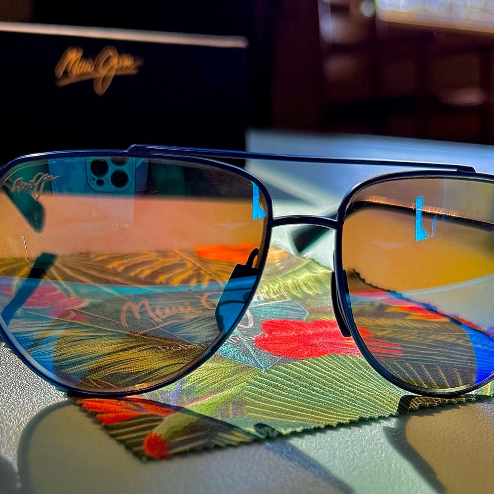Maui Jim Dual-Tone Aviator Sunglasses